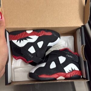 Jordan Kids Black and White Sneakers